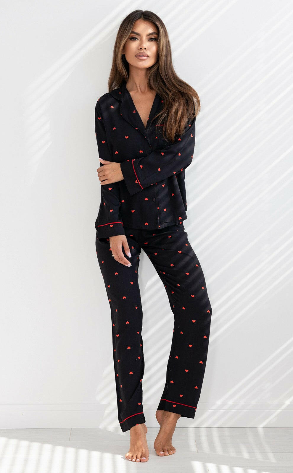 Pigiama aperto donna in viscosa - love