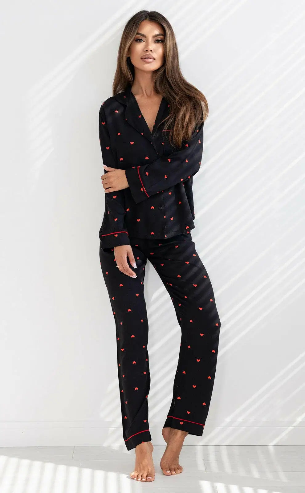 Pigiama aperto donna in viscosa - love