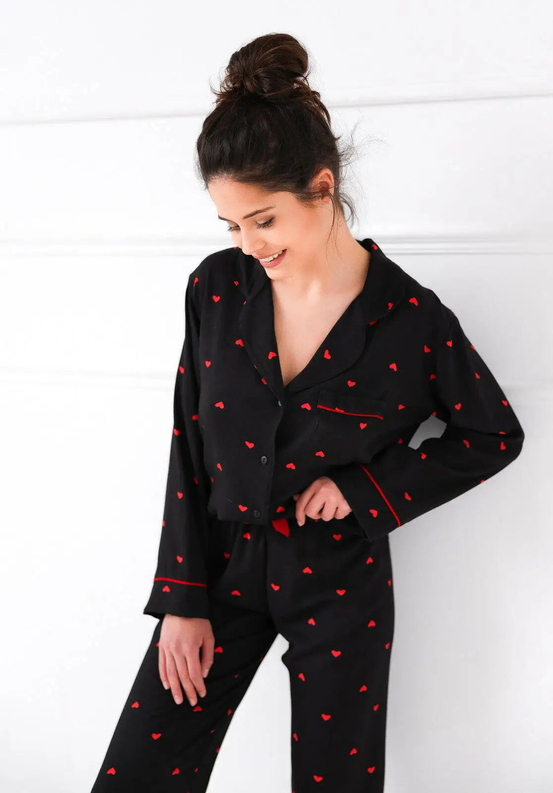 Pigiama aperto donna in viscosa - love