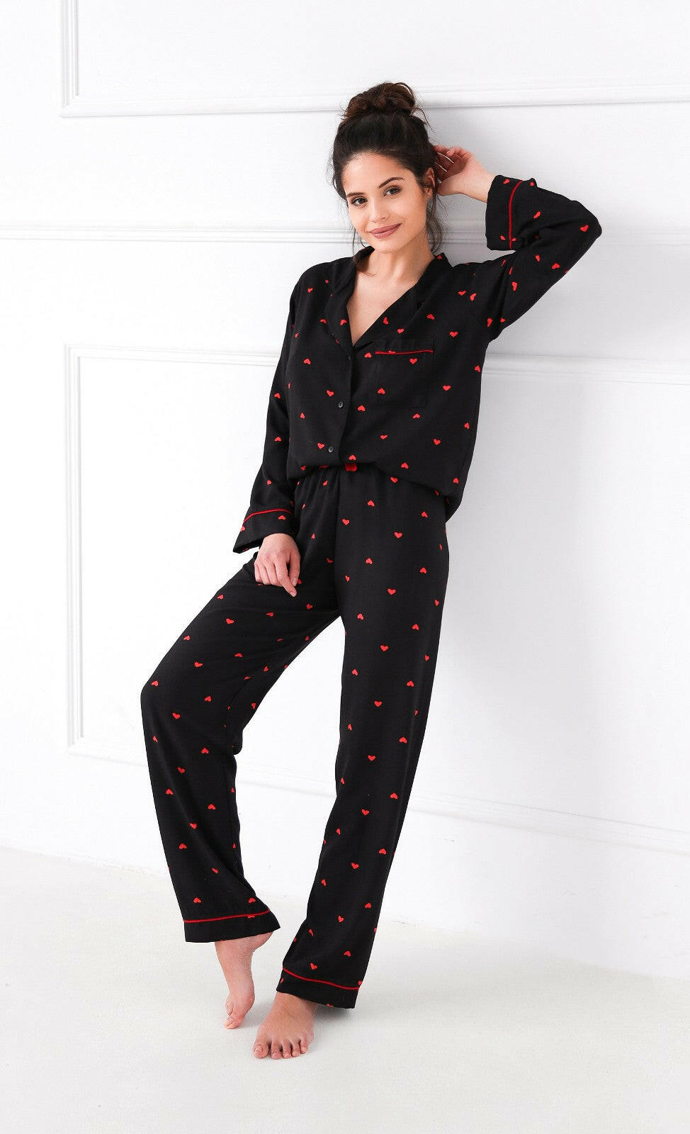 Pigiama aperto donna in viscosa - love