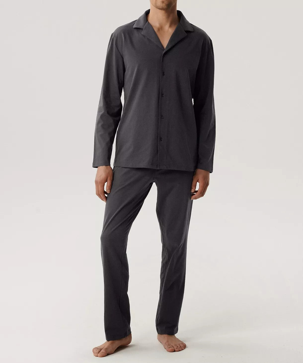 Pigiama aperto da uomo in cotone - jim - bnmp-001