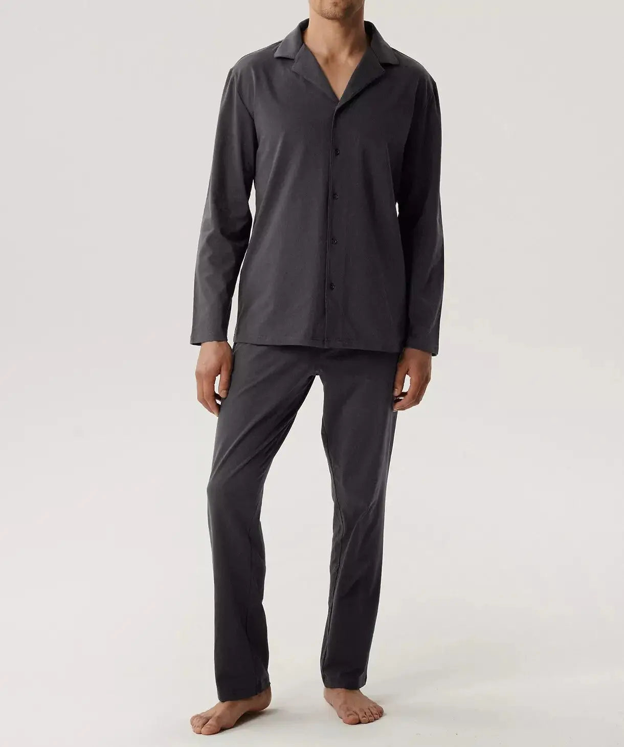 Pigiama aperto da uomo in cotone - jim - bnmp-001