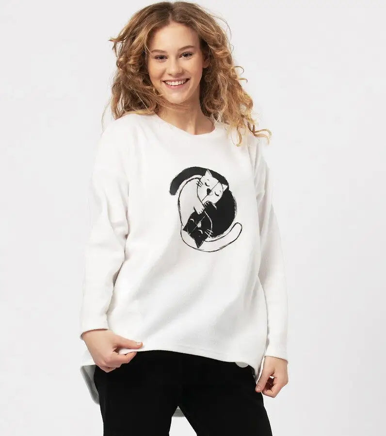 Pigiama caldo da donna realizzato in morbido micropile