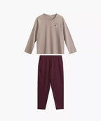 Pigiama classico da donna in cotone con ricamo - nlp-498