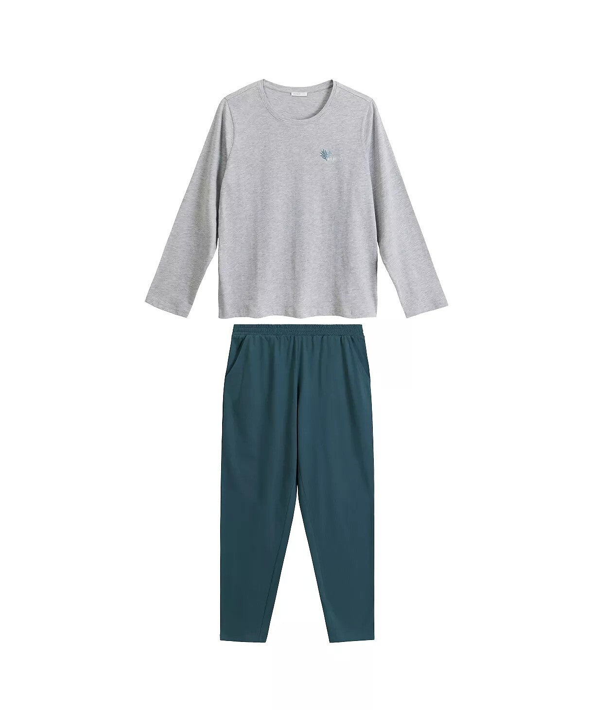 Pigiama classico da donna in cotone con ricamo - nlp-498