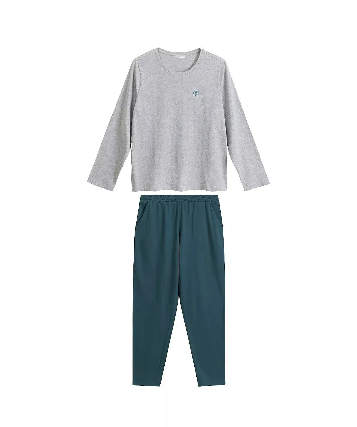 Pigiama classico da donna in cotone con ricamo - nlp-498