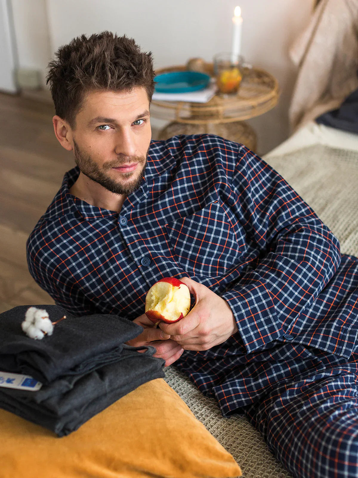 Pigiama classico da uomo in flanella | mns 480