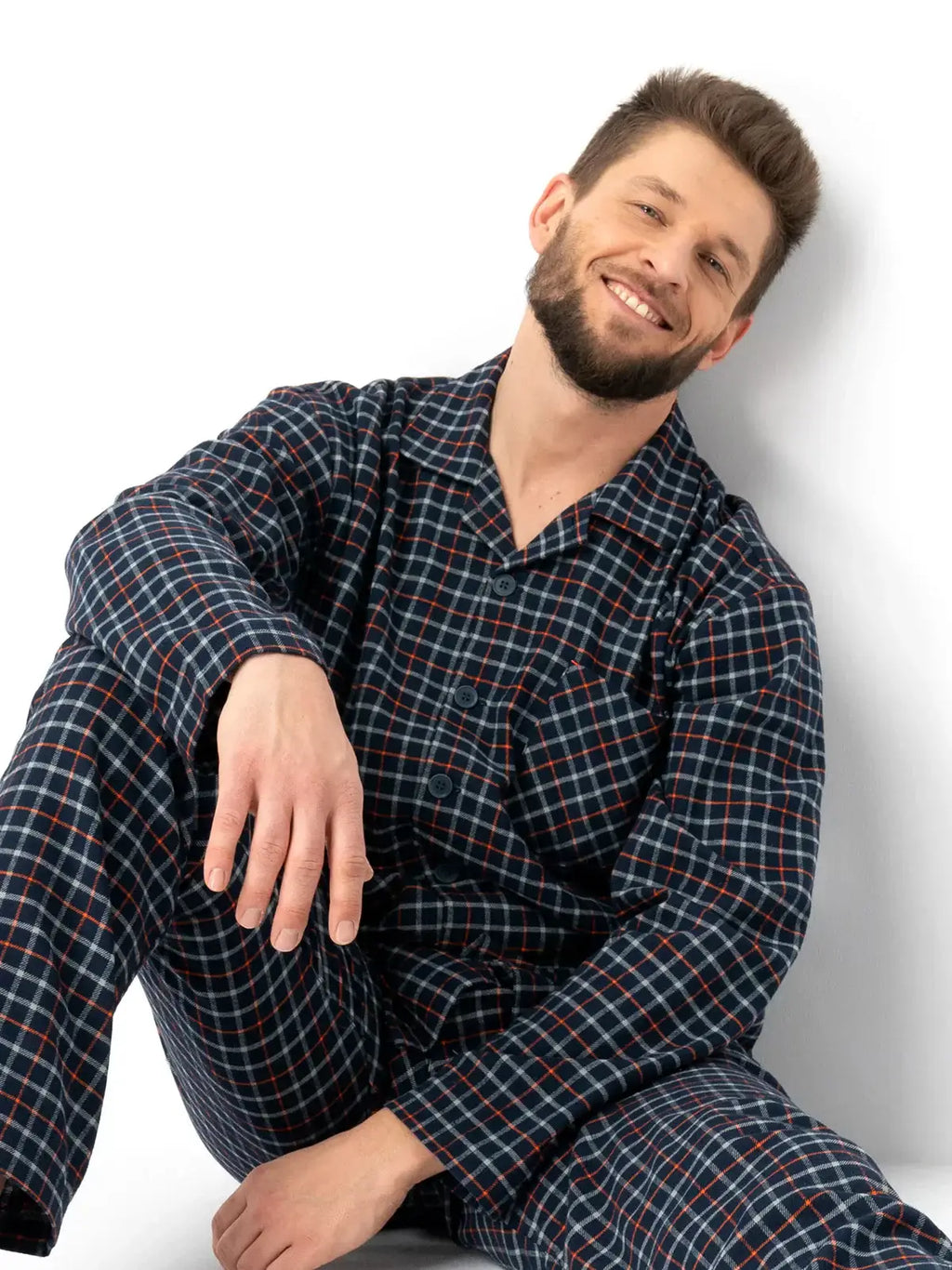 Pigiama classico da uomo in flanella | mns 480