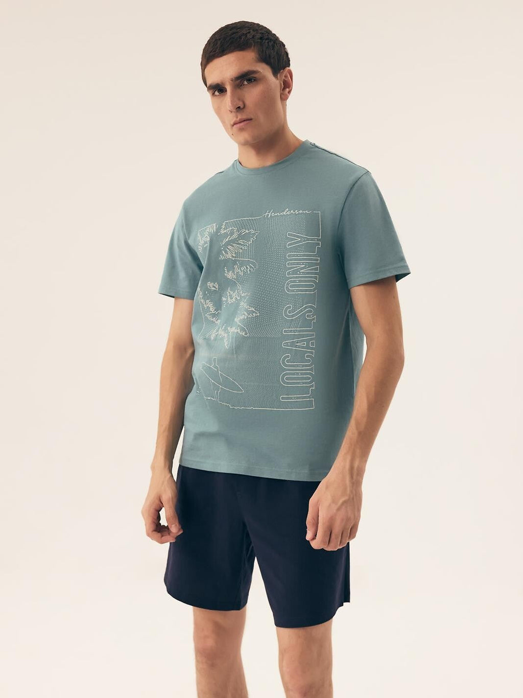 Pigiama corto in 100% cotone - core - surf