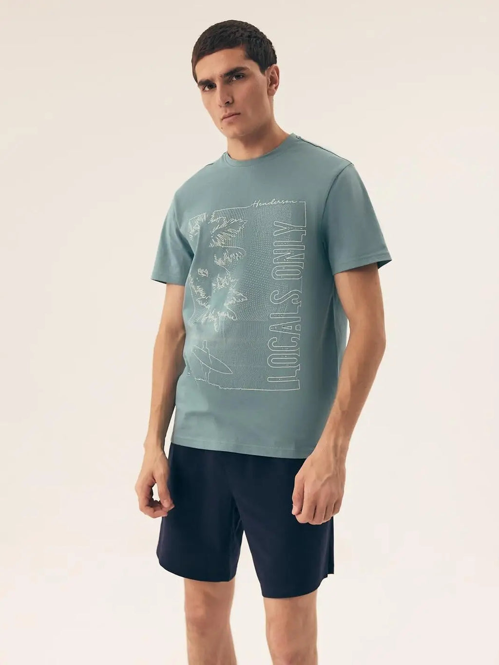 Pigiama corto in 100% cotone - core - surf