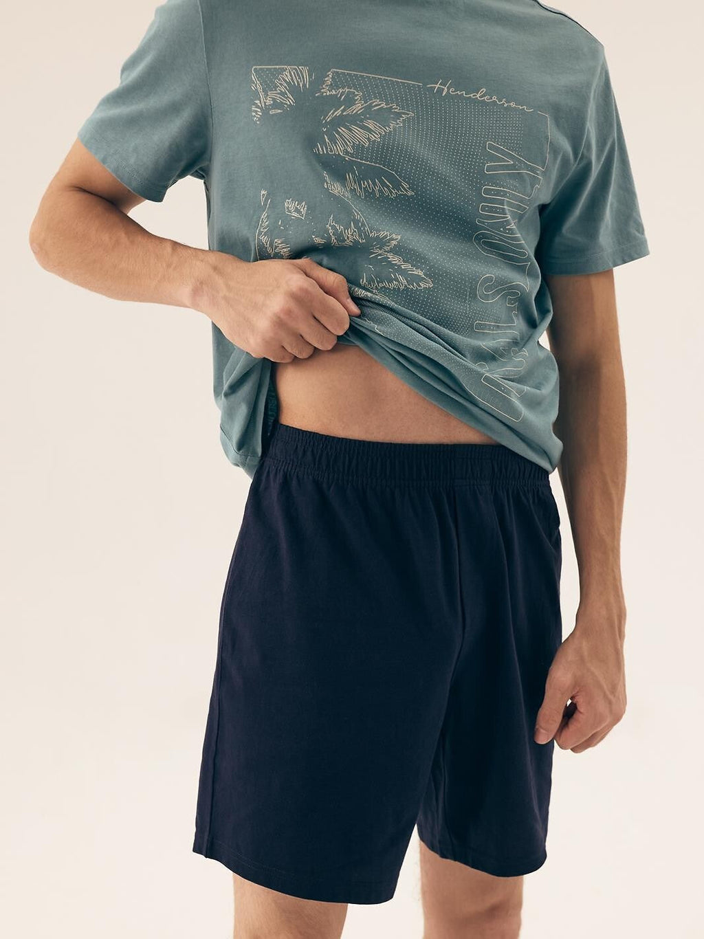 Pigiama corto in 100% cotone - core - surf