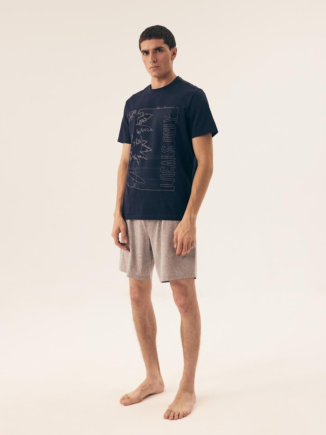 Pigiama corto in 100% cotone - core - surf