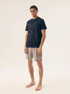 Pigiama corto in 100% cotone - core - surf