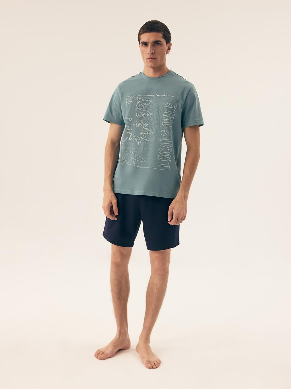 Pigiama corto in 100% cotone - core - surf