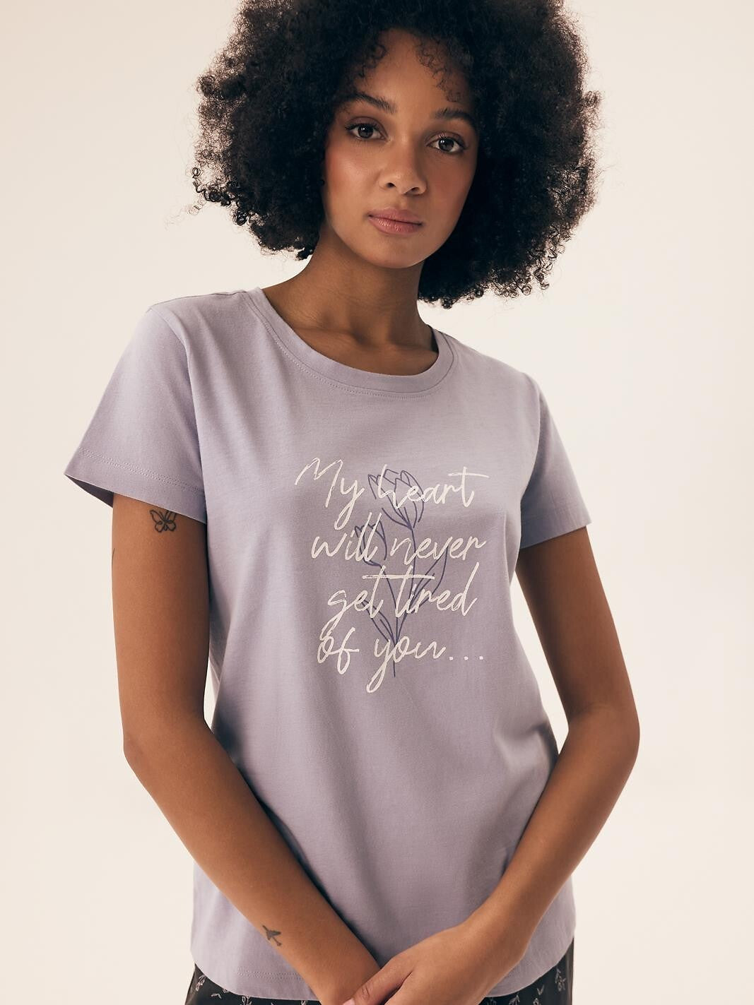 Pigiama corto da donna in 100% cotone naturaleza