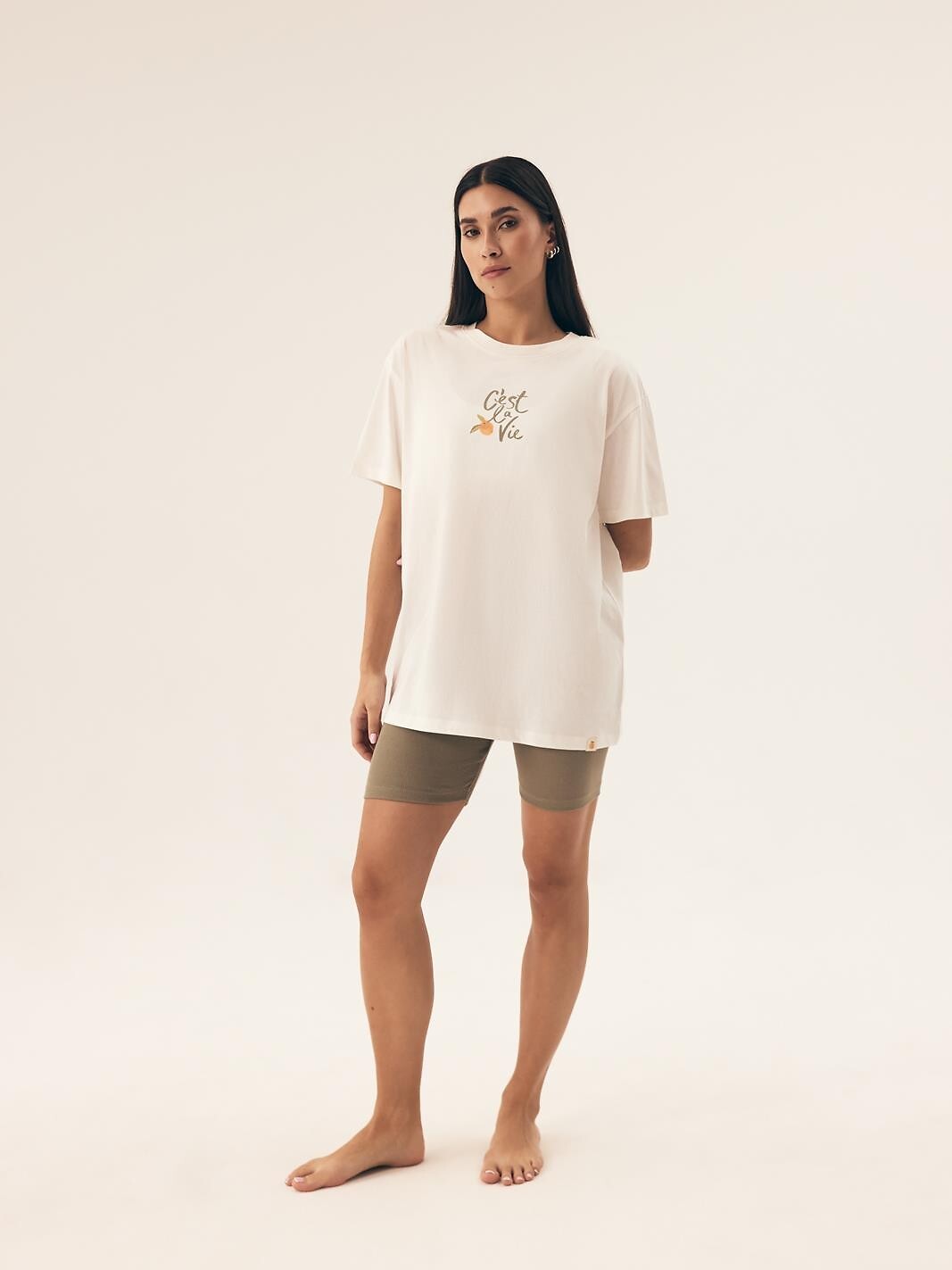 Pigiama corto da donna manica corta - naranja