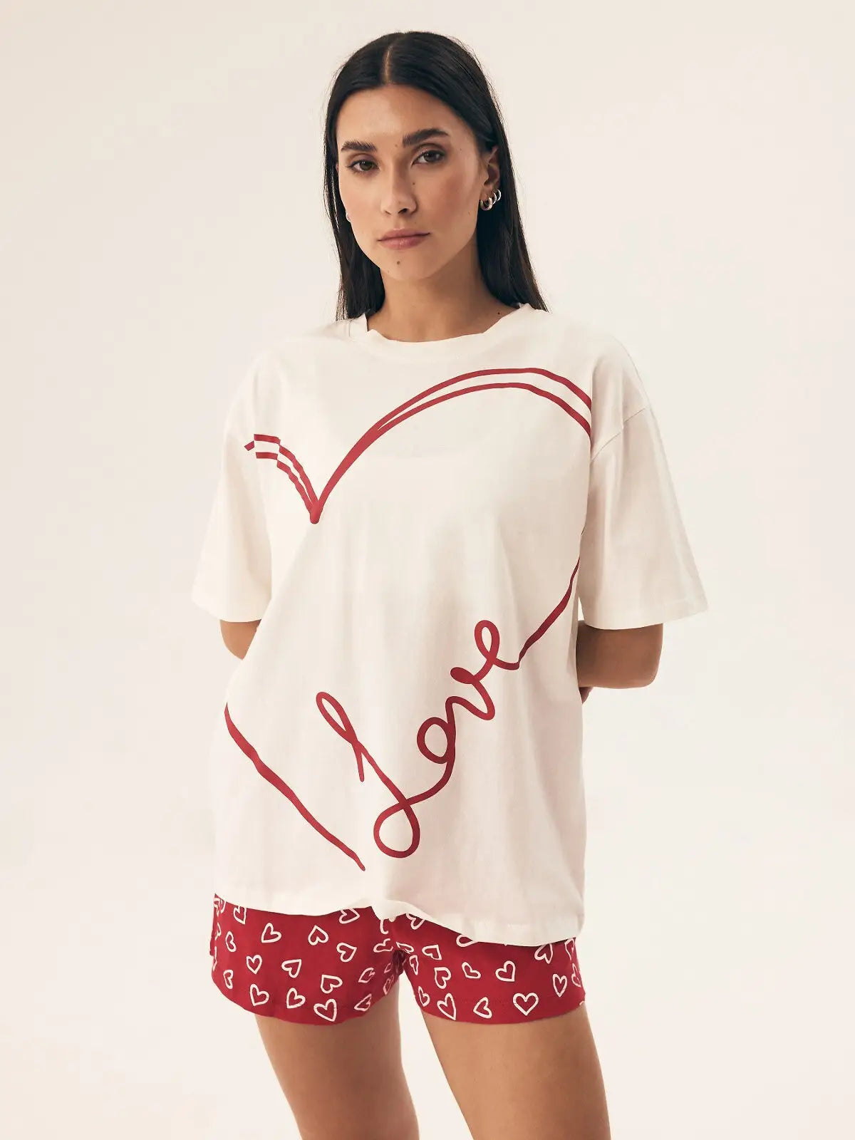 Pigiama corto da donna in cotone 100% - necesito