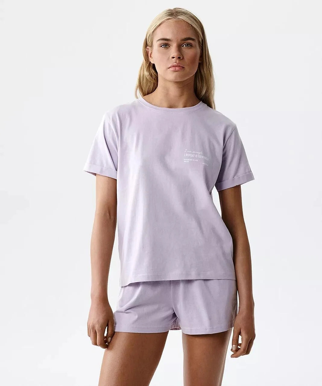 Pigiama corto da donna in cotone 100% - nlp-506