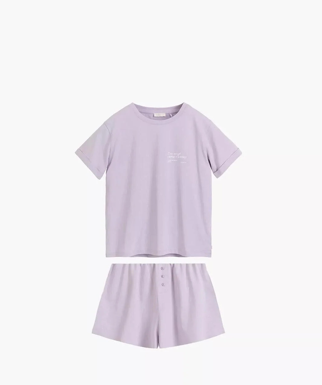 Pigiama corto da donna in cotone 100% - nlp-506