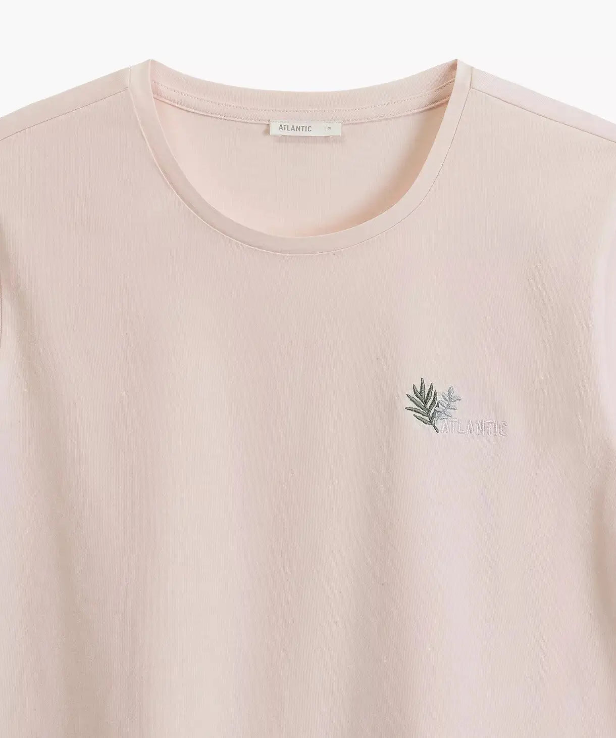 Pigiama corto da donna in cotone con ricamo - nlp-498e