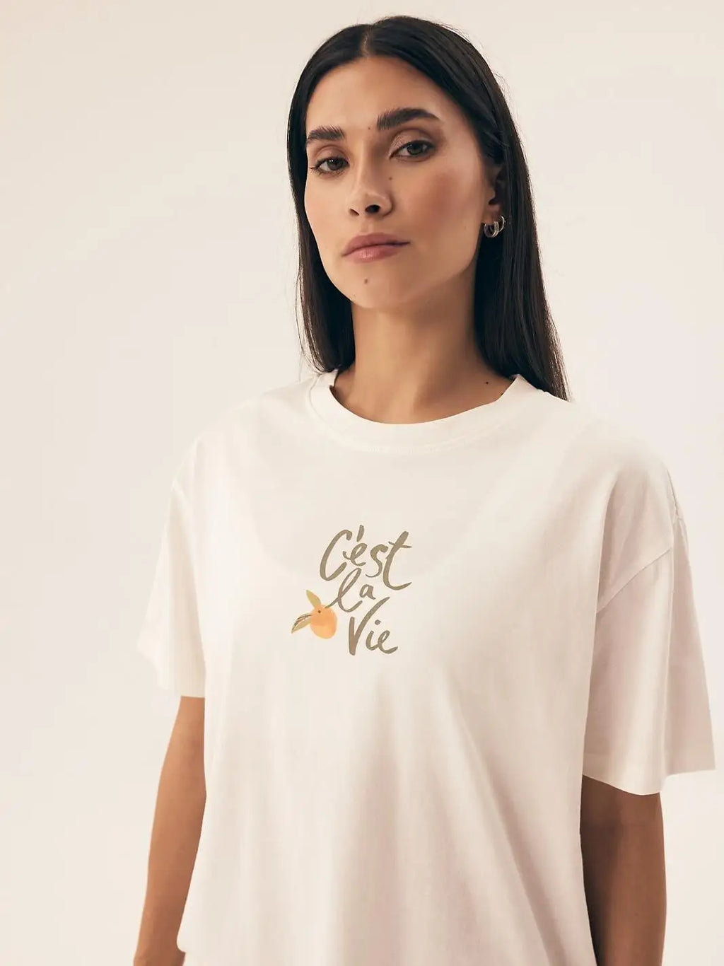 Pigiama corto da donna manica corta - naranja