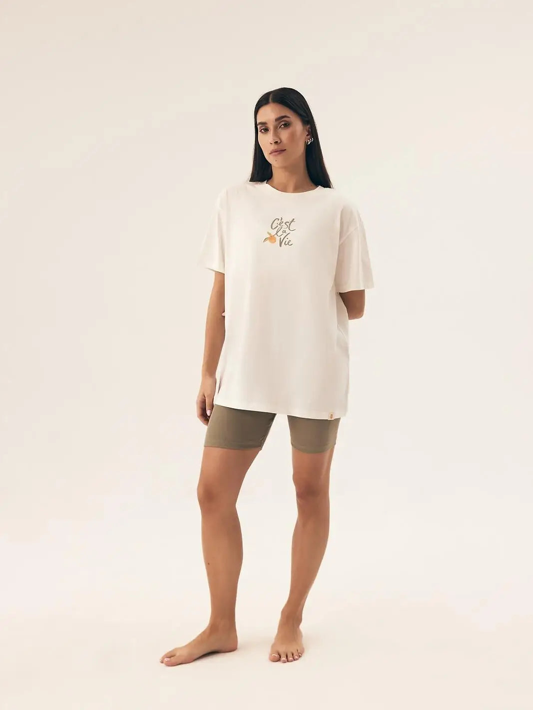 Pigiama corto da donna manica corta - naranja