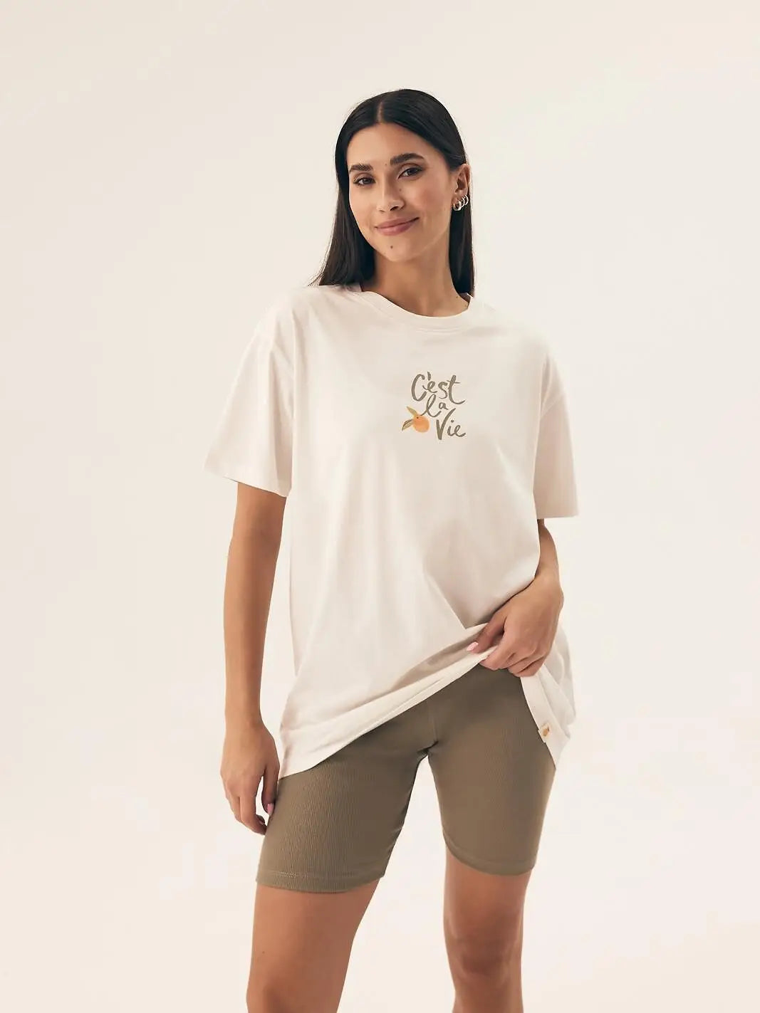 Pigiama corto da donna manica corta - naranja