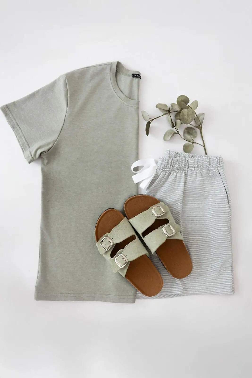 Pigiama corto da donna a manica corte in cotone e shorts