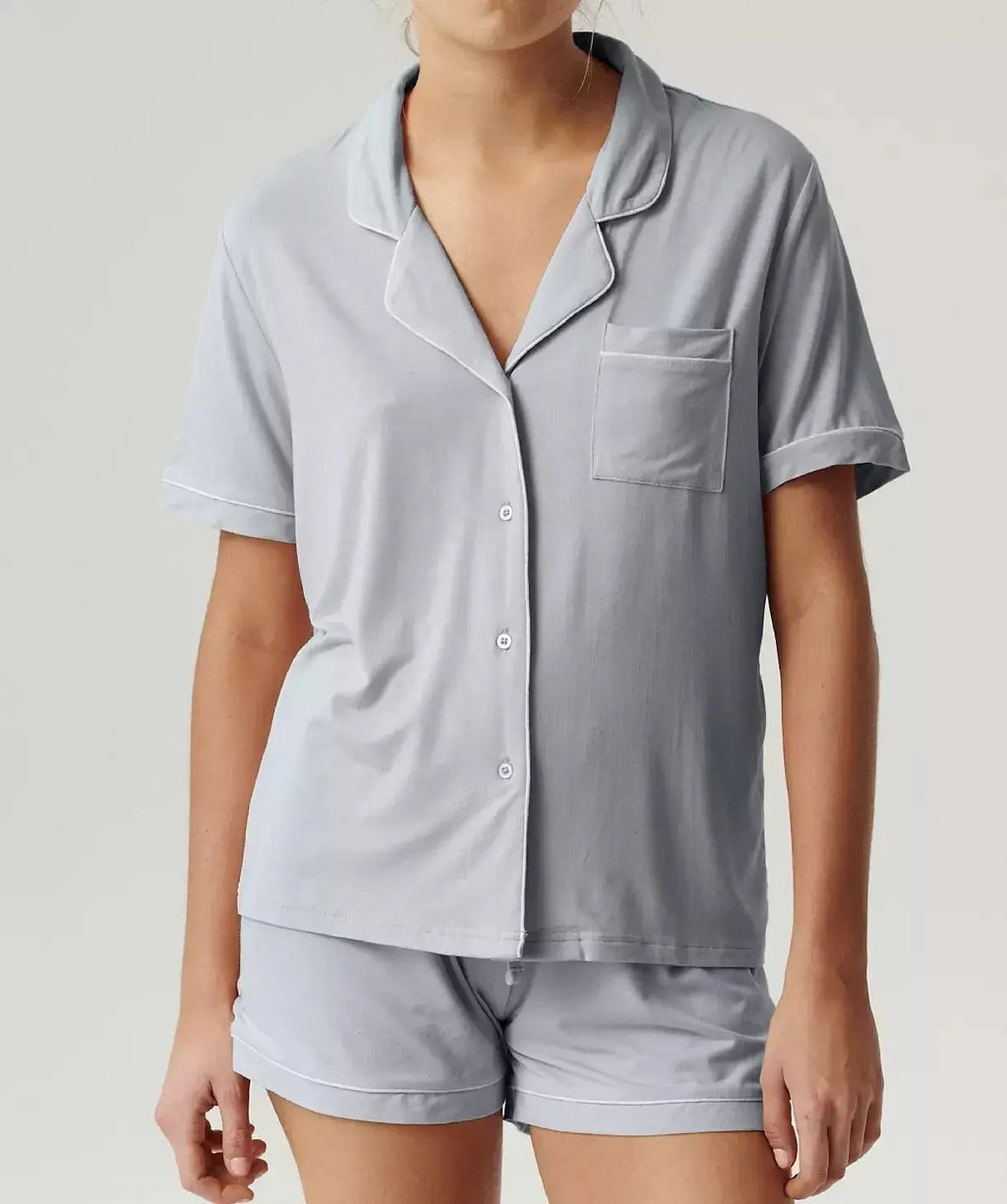 Pigiama corto da donna in modal aperto con bottoni - meghan