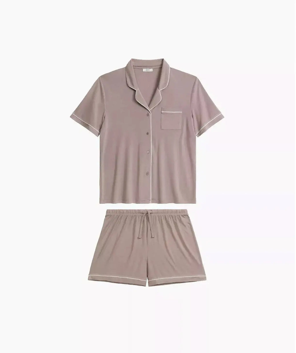 Pigiama corto da donna in modal aperto con bottoni - meghan