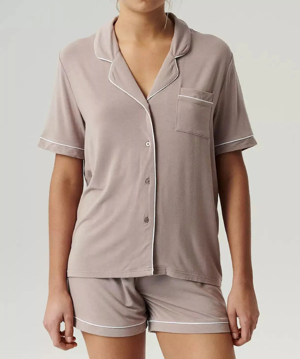 Pigiama corto da donna in modal aperto con bottoni - meghan
