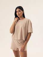 Pigiama corto da donna in puro cotone - nilsa