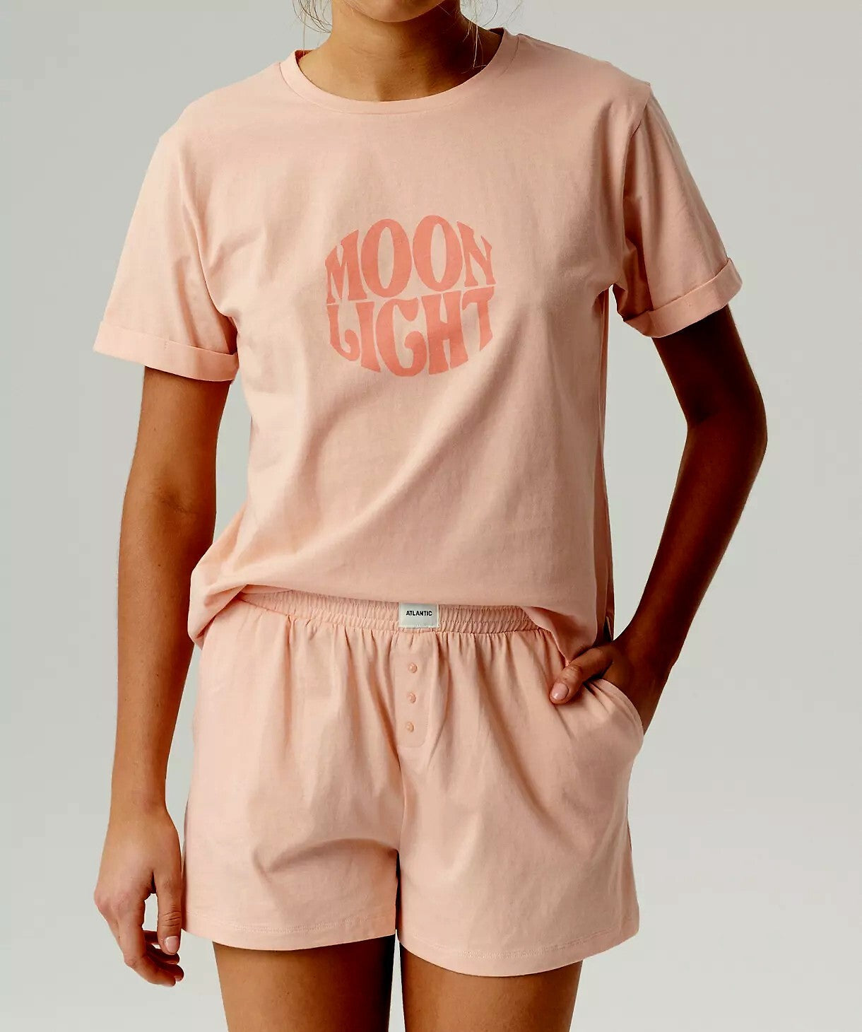 Pigiama corto da donna in puro cotone - nlp-487