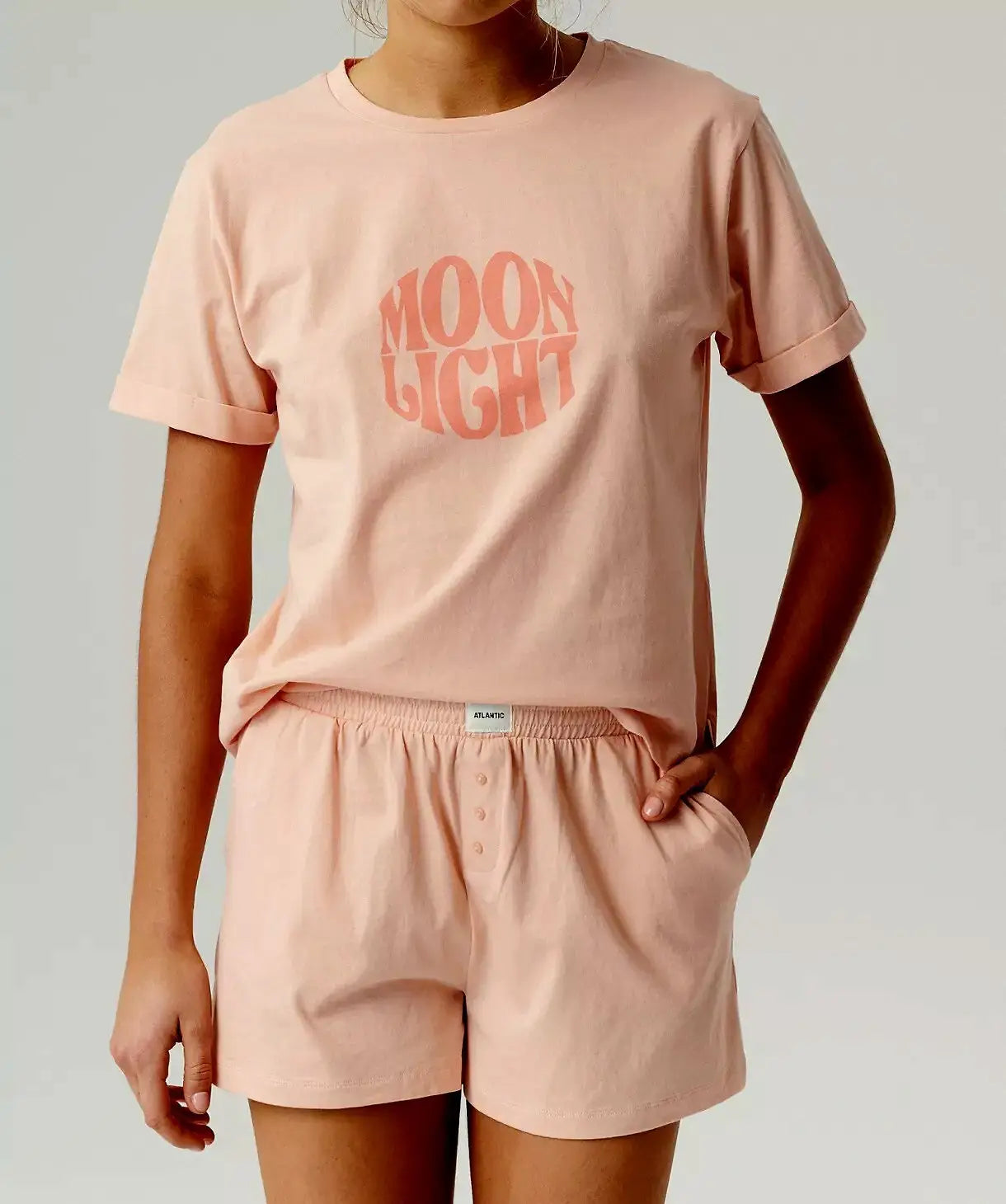 Pigiama corto da donna in puro cotone - nlp-487