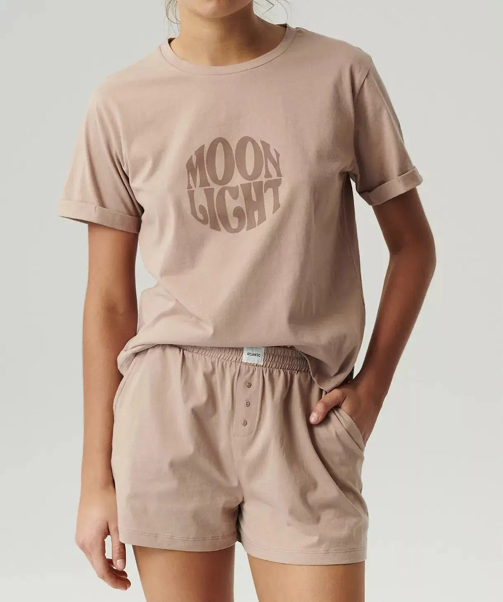 Pigiama corto da donna in puro cotone - nlp-487