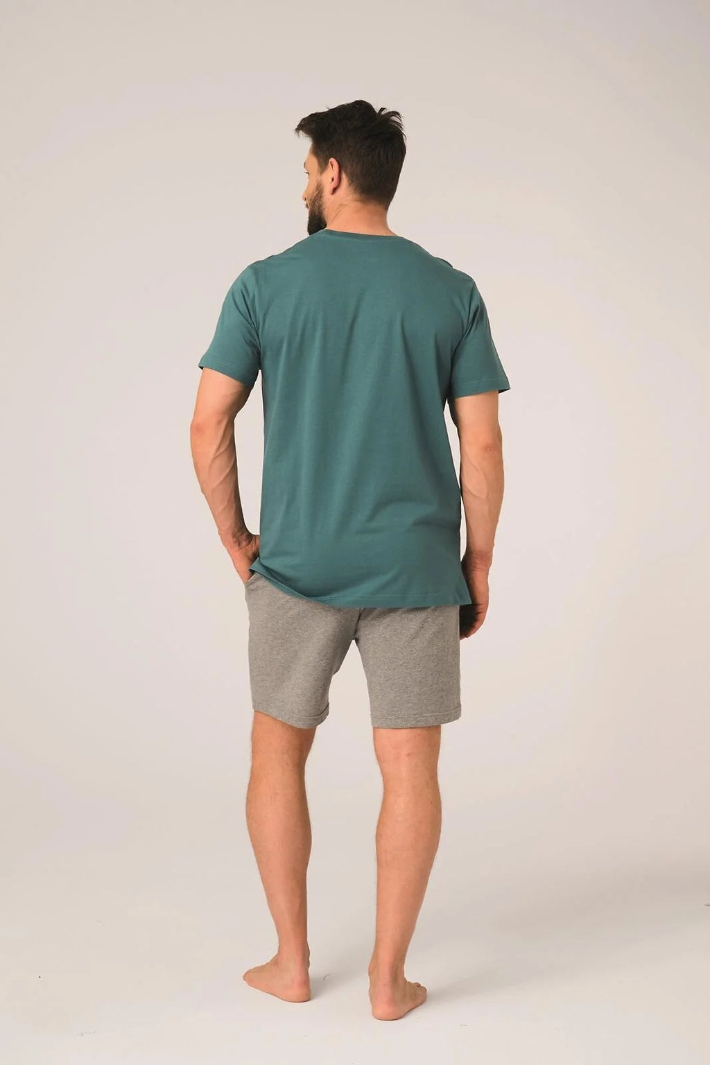 Pigiama corto da uomo in 100% cotone - mns 741
