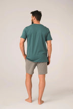 Pigiama corto da uomo in 100% cotone - mns 741