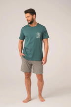 Pigiama corto da uomo in 100% cotone - mns 741