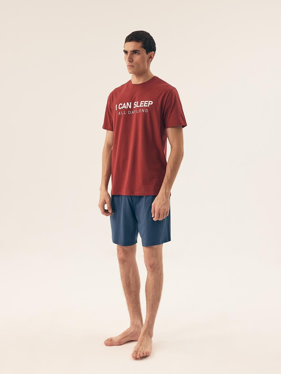 Pigiama corto da uomo in 100% cotone - sleeper