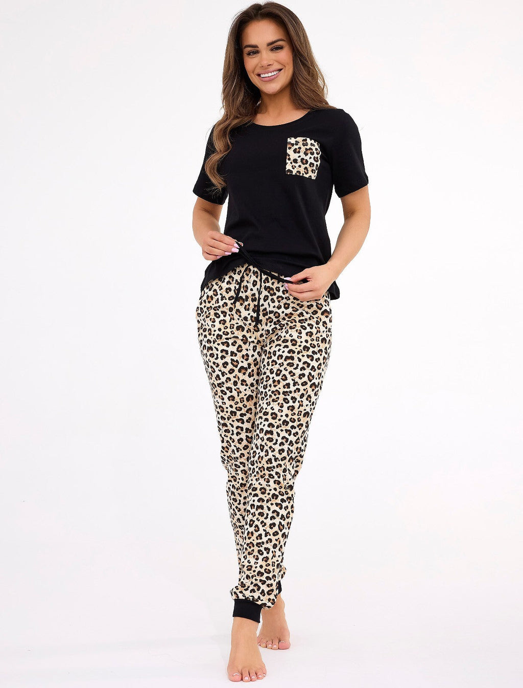 Pigiama da donna in 100% cotone coco panther