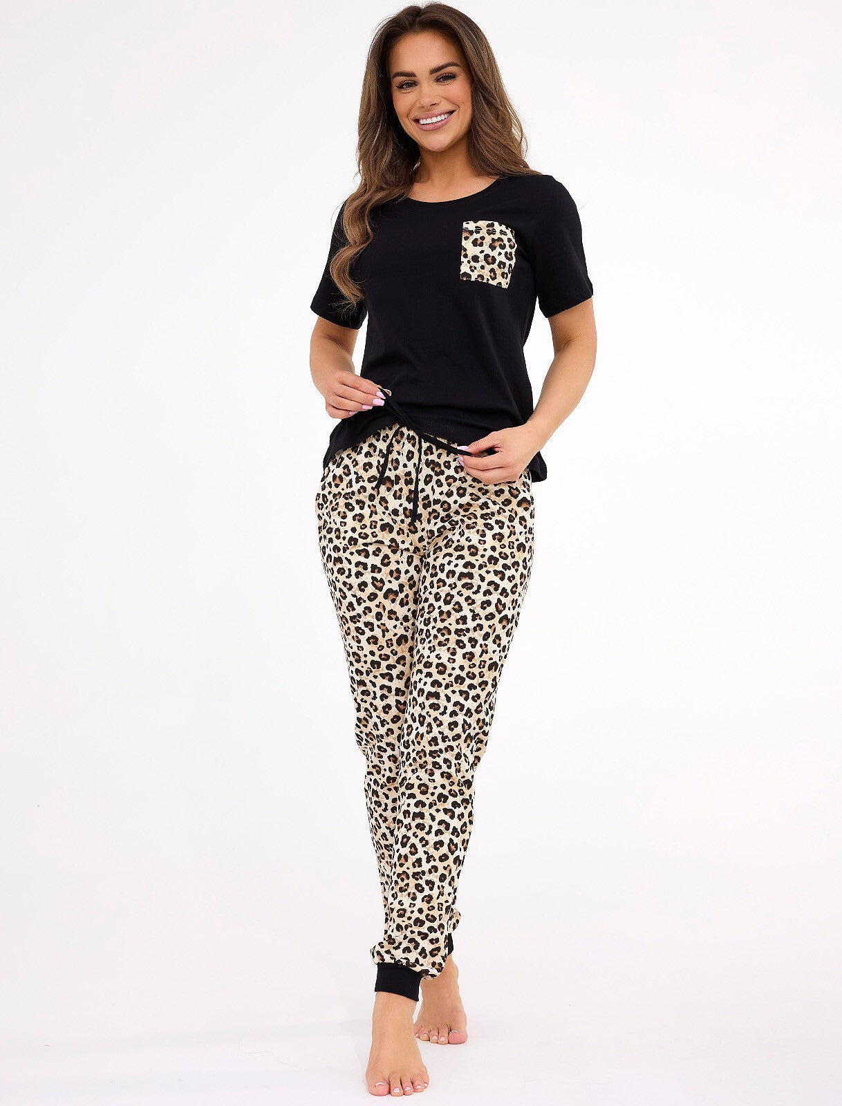 Pigiama da donna in 100% cotone coco panther