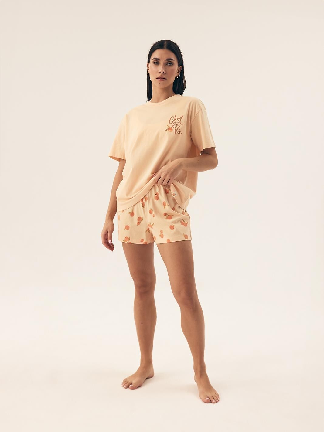 Pigiama da donna in 100% cotone naranja