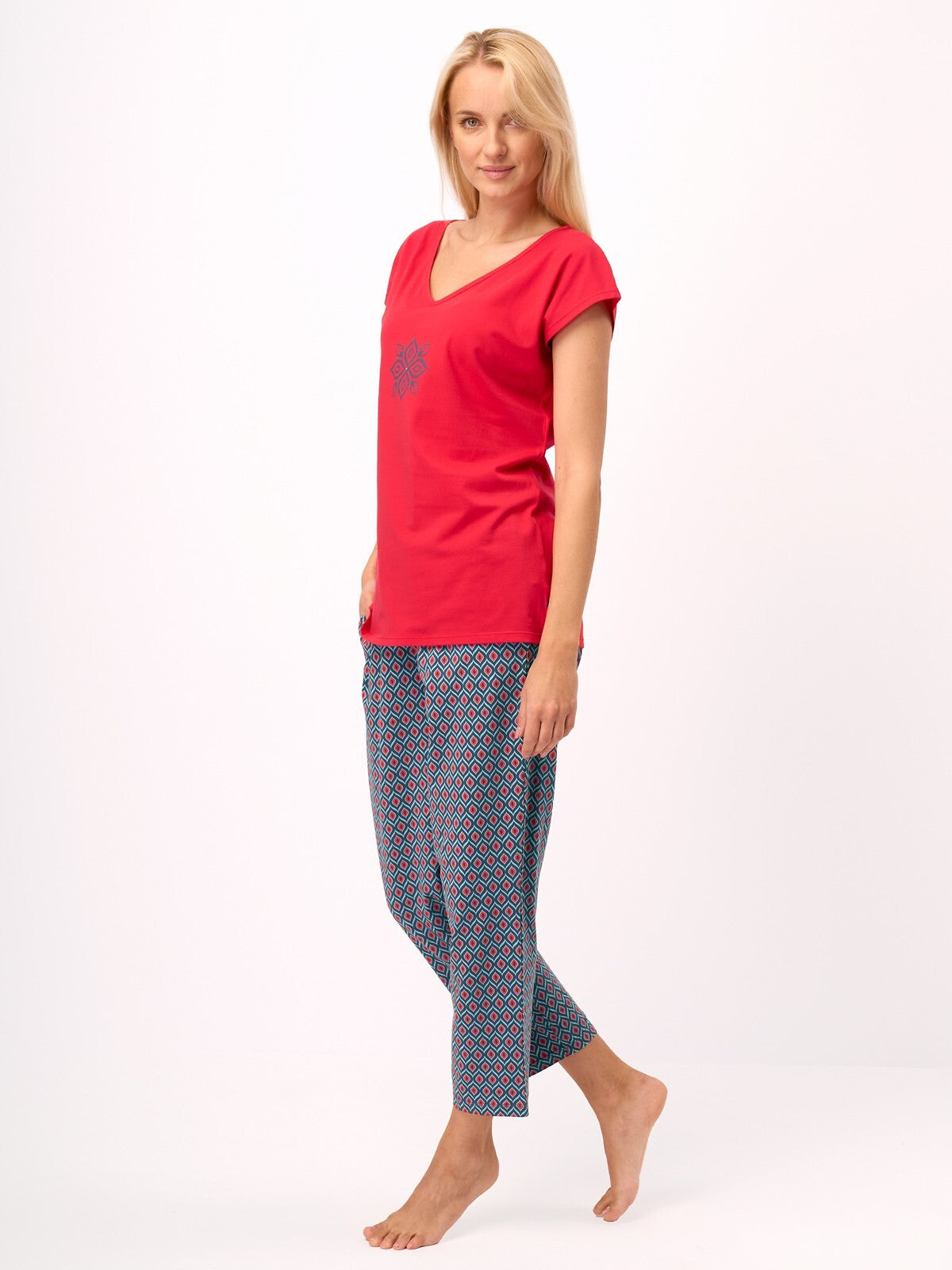 Pigiama da donna in cotone elasticizzato - lns 811