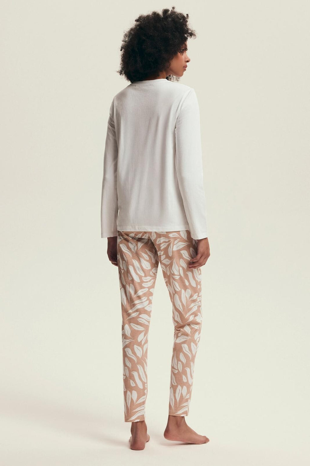 Pigiama da donna in cotone naturale dextra