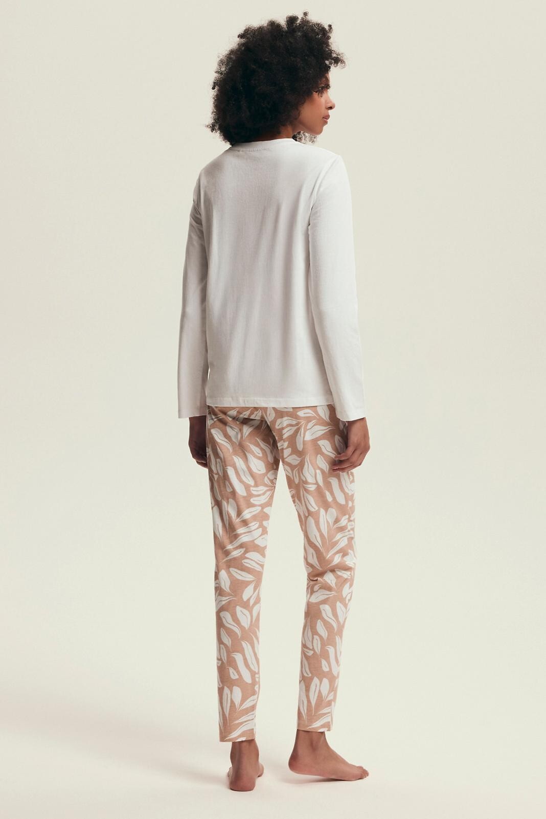 Pigiama da donna in cotone naturale dextra