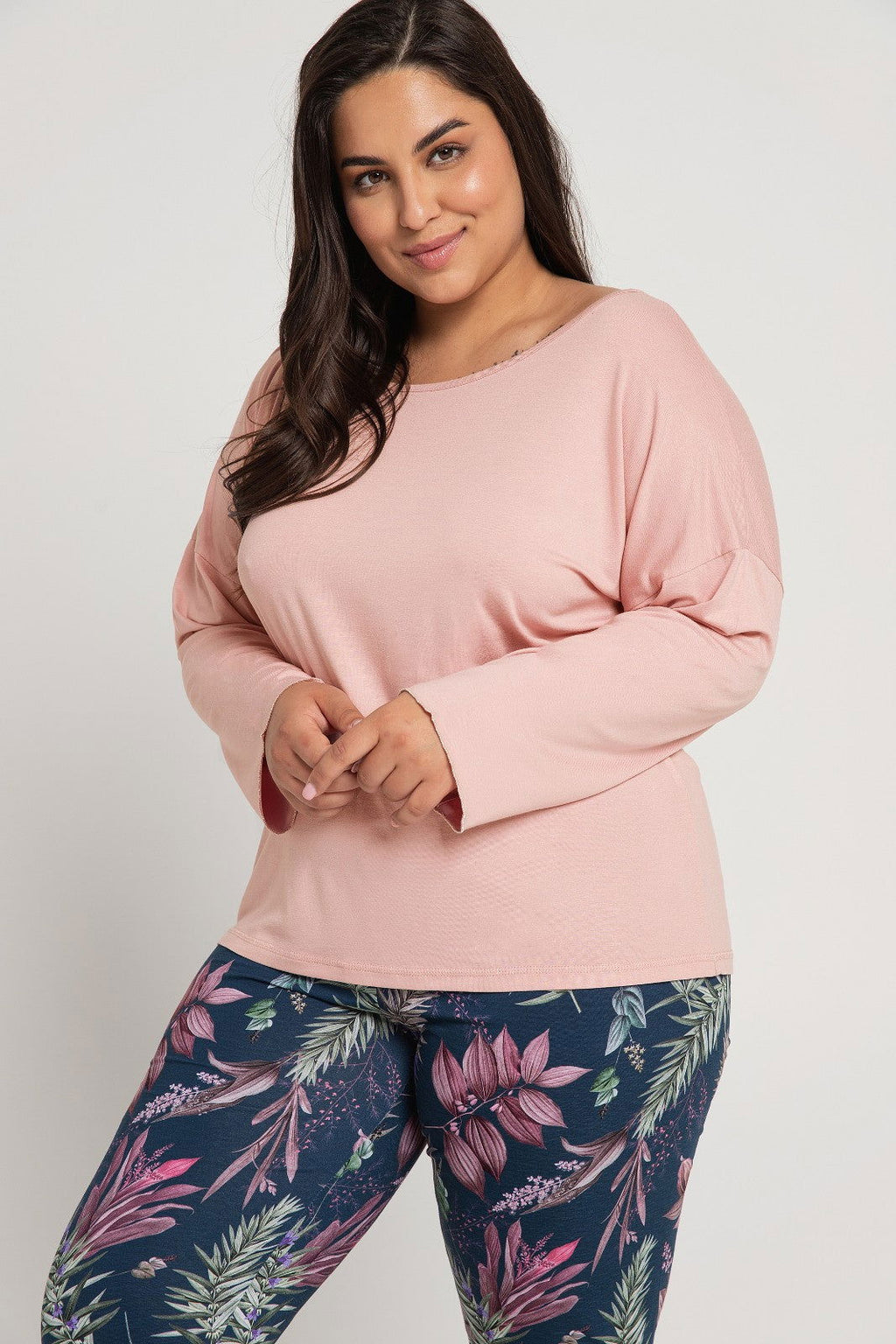 Pigiama da donna in viscosa e cotone - vivian - plus sizes