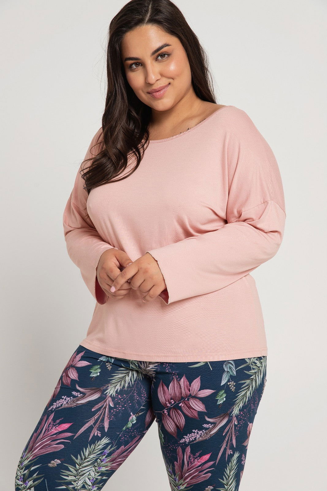 Pigiama da donna in viscosa e cotone - vivian - plus sizes