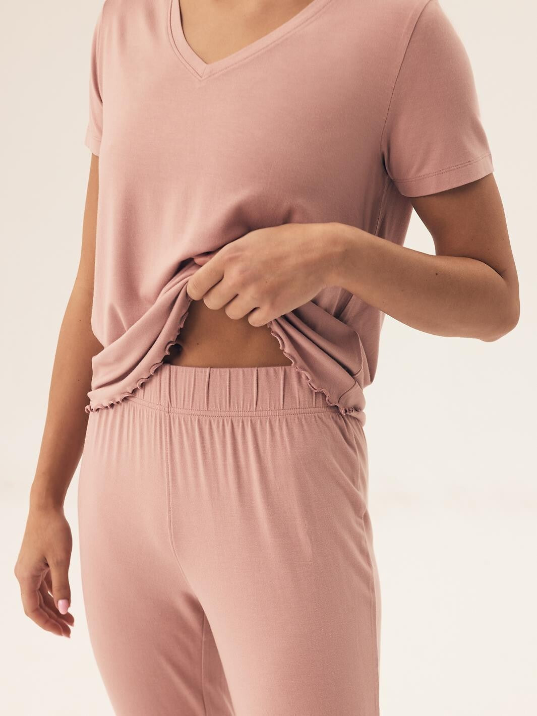 Pigiama da donna in viscosa noves manica corta pantaloni