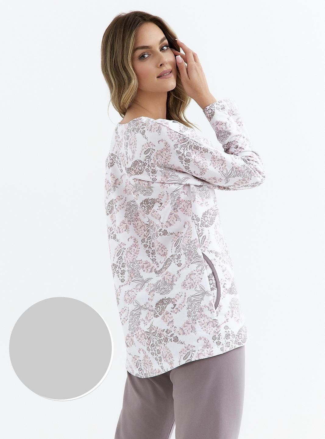 Pigiama da donna realizzato in caldo cotone - orient - 430