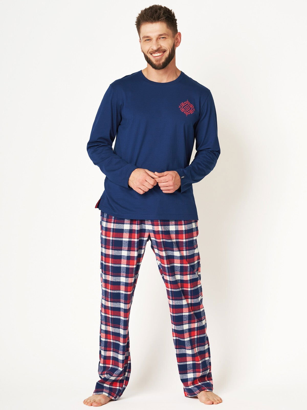 Pigiama da uomo in flanella di cotone - david